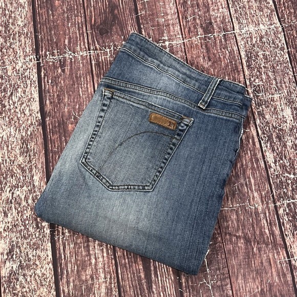 Joes Women Easy Crop Rita Slouchy Blue Wash Denim Stretch Jeans Sz 32X26 (36X26) - Picture 1 of 14